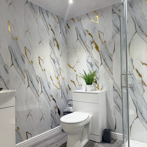Gold white marble - gold,