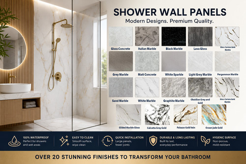 Pvc shower wall panels 1x2 - wall, 1x2.4m
