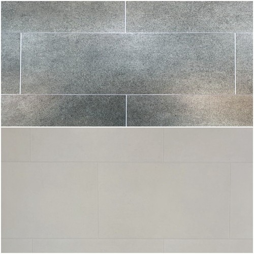 Grey bathroom cladding - grey,