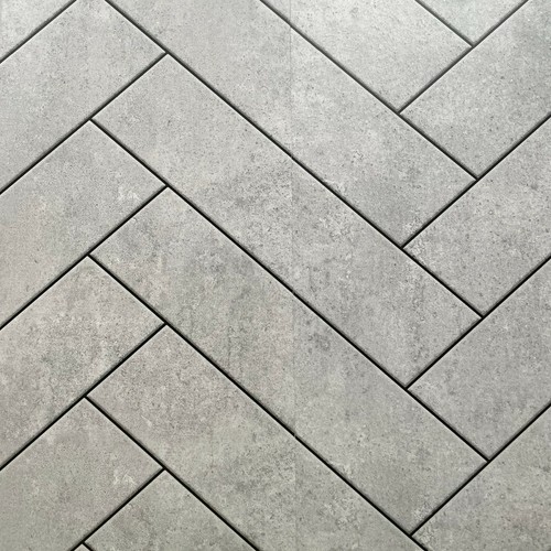 Grey chevron matt tile - tile, effect