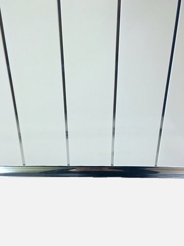 Gloss white chrome strip - white,