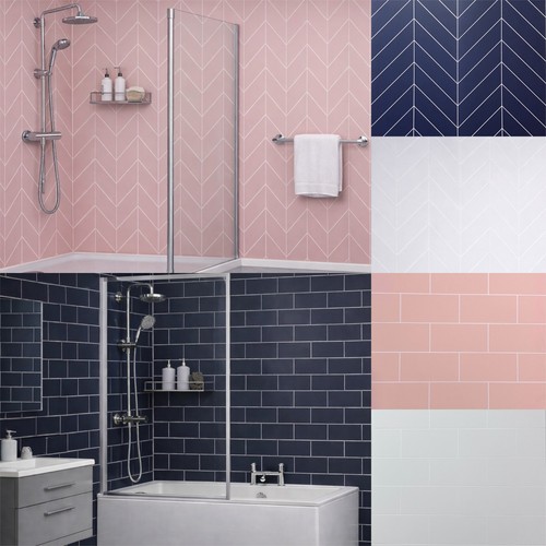 Tile effect shower wall - tile,