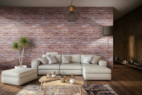 Traditional red brick - traditional, bathroom