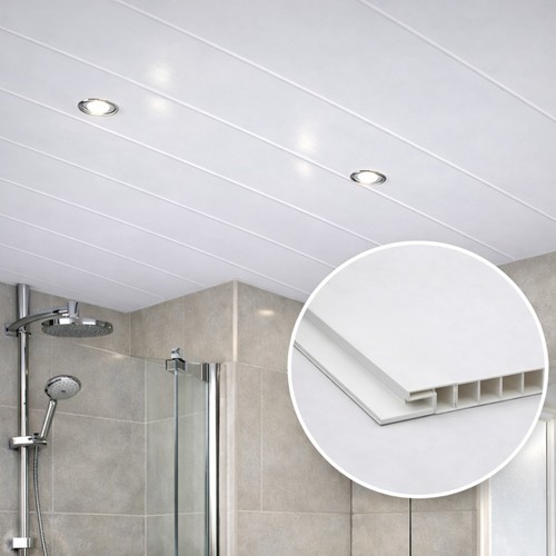 Gloss white pvc bathroom - pvc,