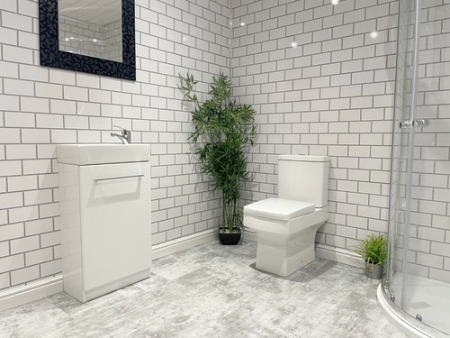 White metro tile effect - tile,